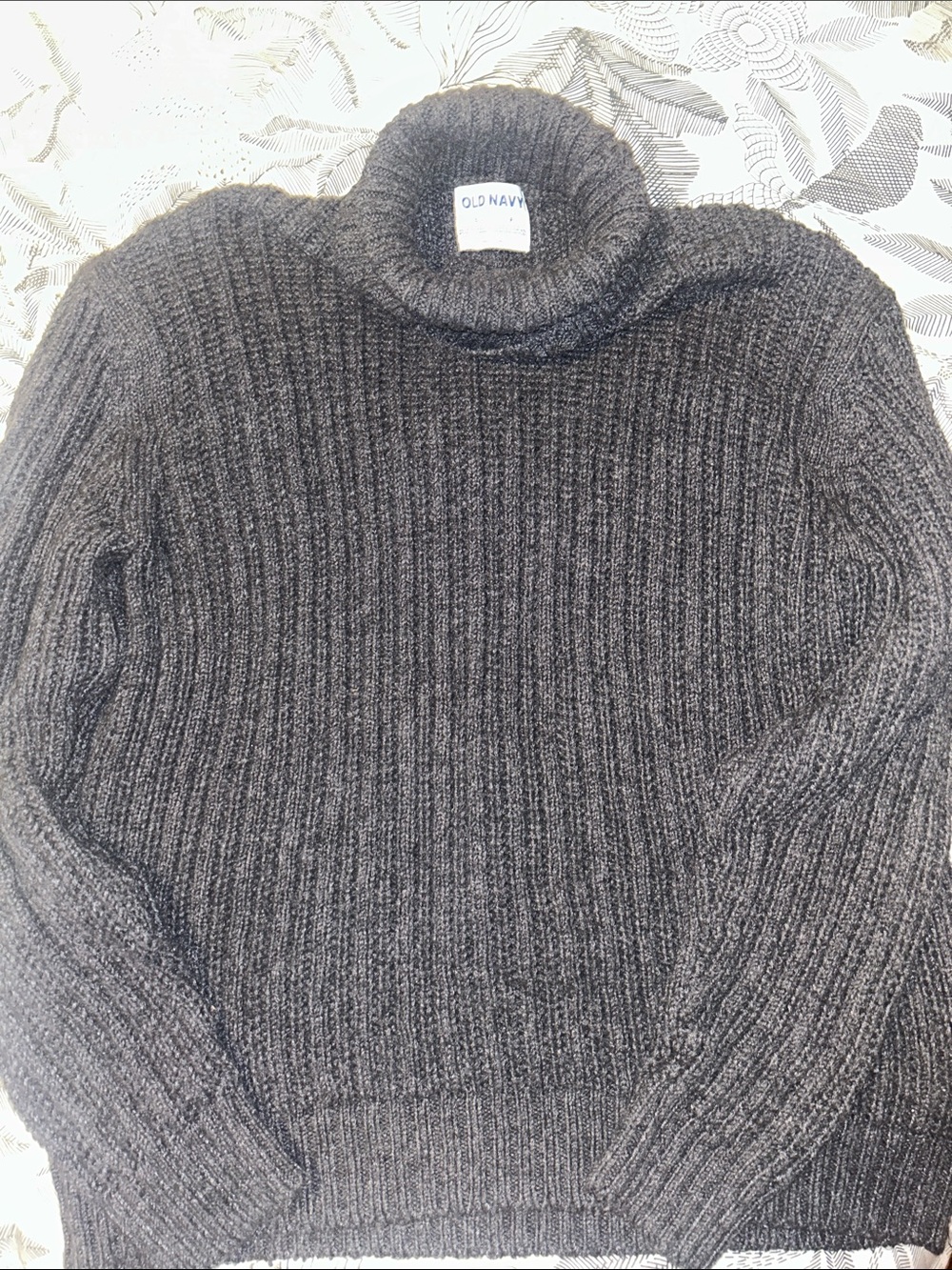 Old Navy Men’s Charcoal Ribbed Turtleneck Sweater